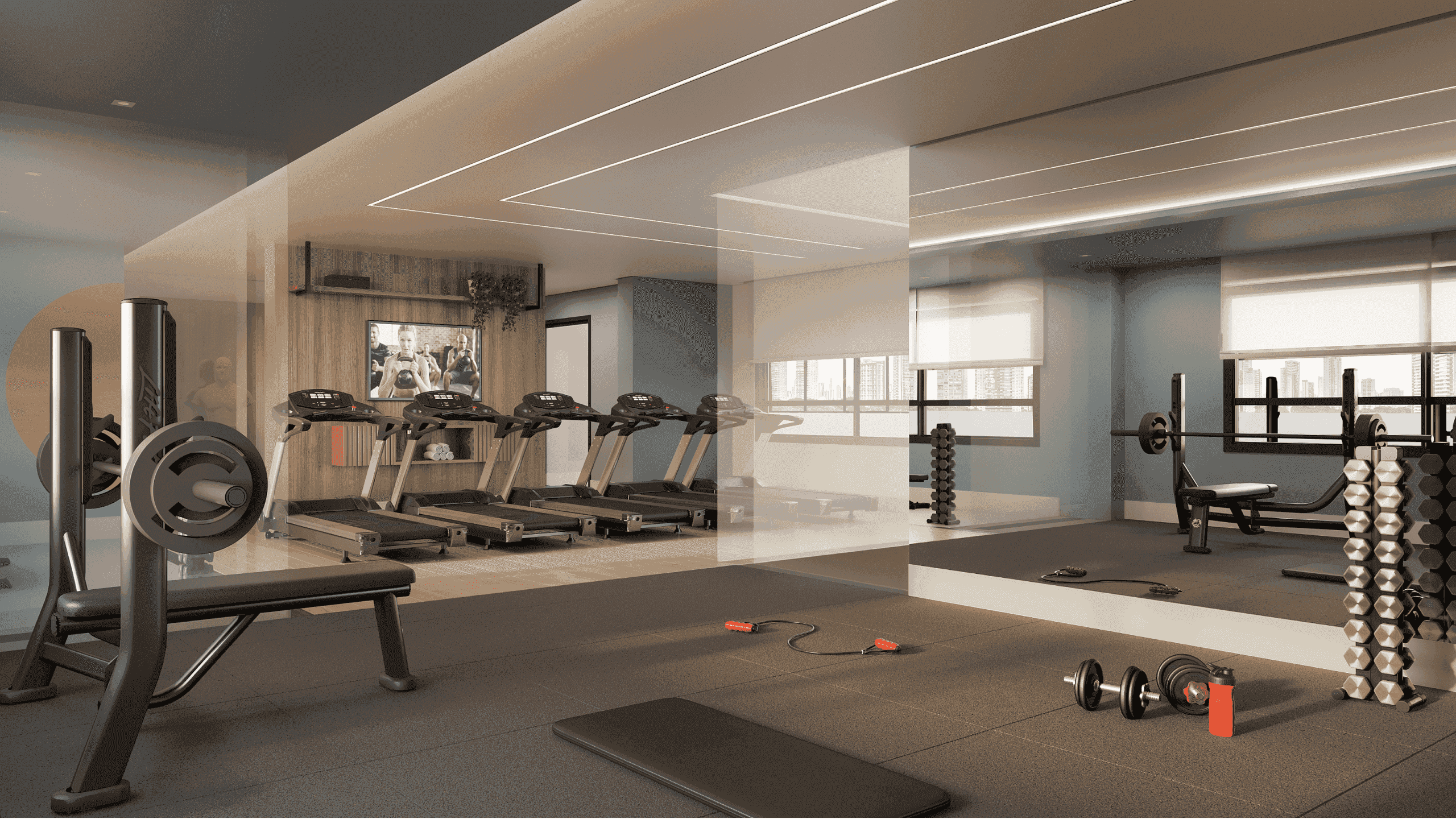 Academia completa equipada