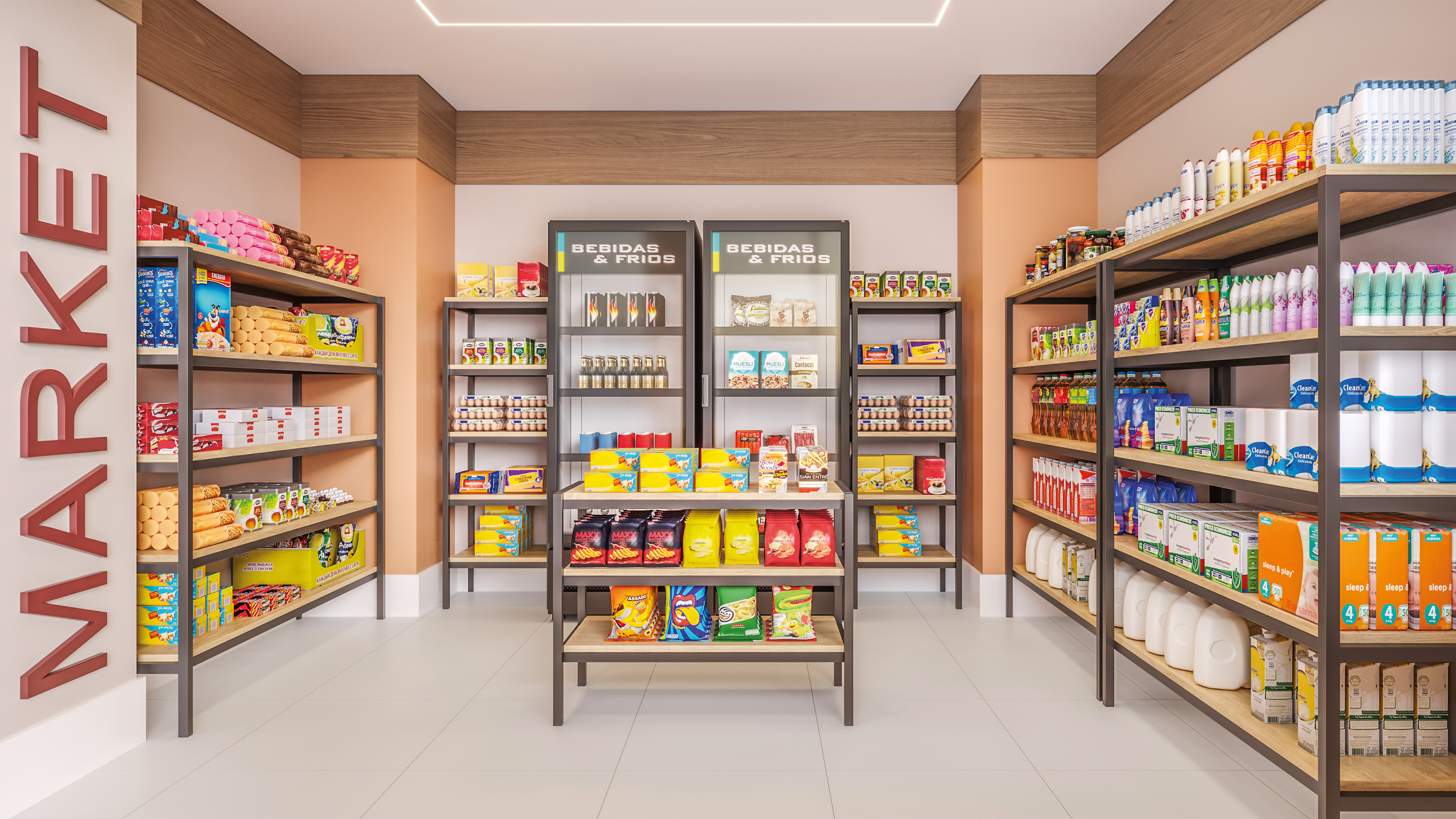 Delivery room com refrigerador