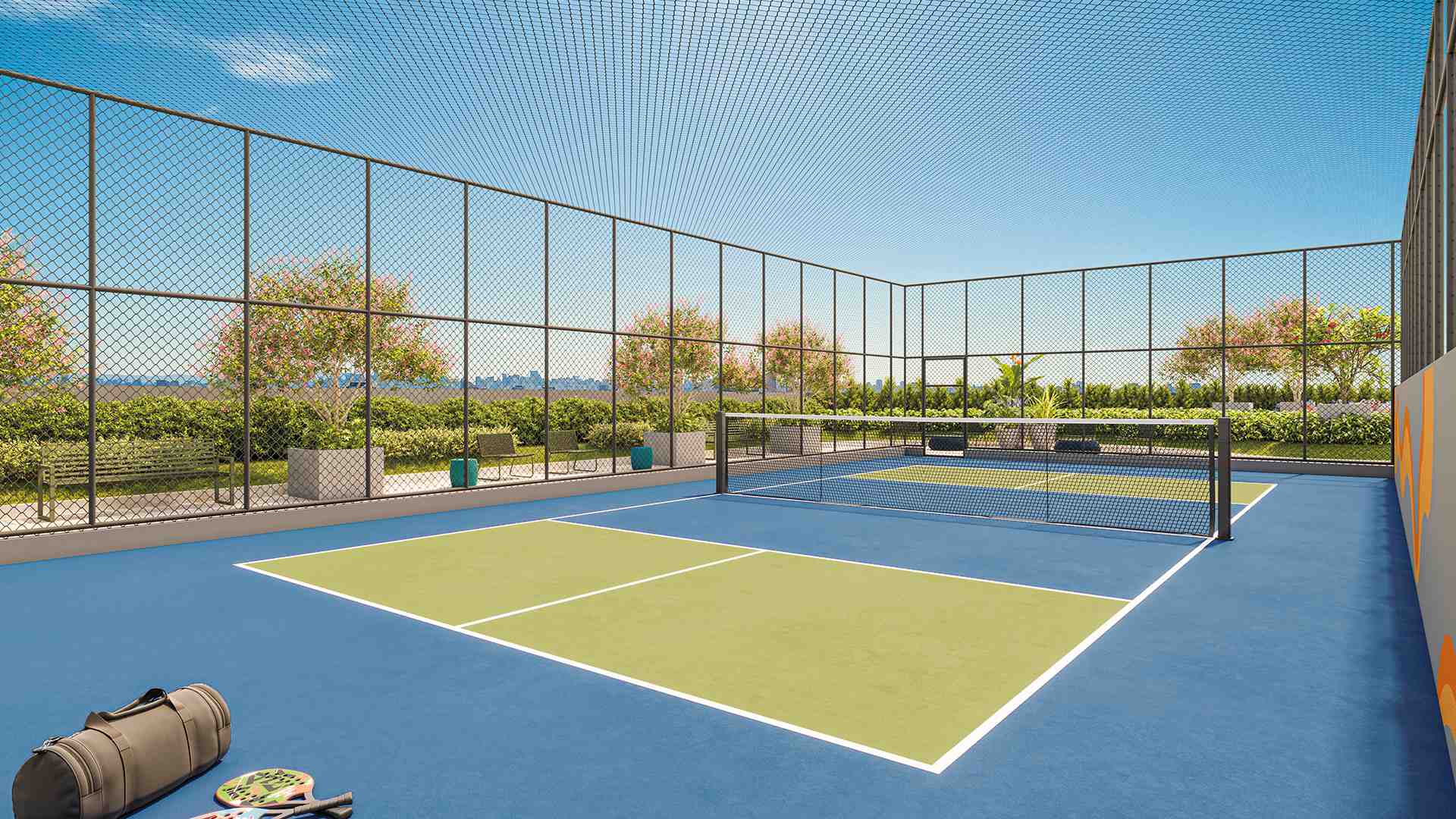 Quadra de pickleball exclusiva